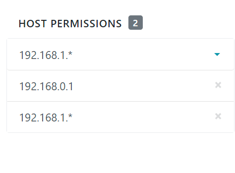 Host Permissions with Wildcard Configuration